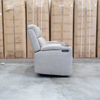 The Portside Two Seat Dual-Electric Recliner Lounge - Almond available to purchase from Warehouse Furniture Clearance at our next sale event.