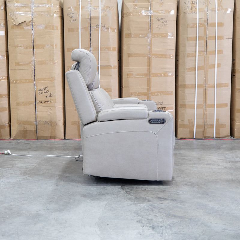 The Portside Two Seat Dual-Electric Recliner Lounge - Almond