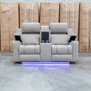 Portside Two Seat Dual-Electric Recliner Lounge - Almond