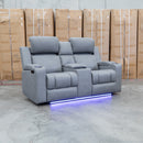 Portside Two Seat Dual-Electric Recliner Lounge - Shadow