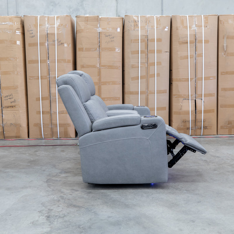 The Portside Two Seat Dual-Electric Recliner Lounge - Shadow