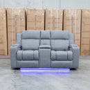 Portside Two Seat Dual-Electric Recliner Lounge - Shadow
