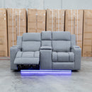 Portside Two Seat Dual-Electric Recliner Lounge - Shadow