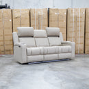 Portside Three Seat Dual-Electric Recliner Lounge - Almond