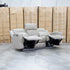 The Portside Three Seat Dual-Electric Recliner Lounge - Almond