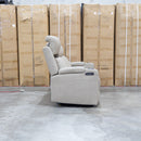 Portside Three Seat Dual-Electric Recliner Lounge - Almond