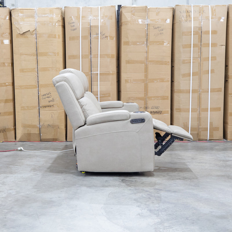The Portside Three Seat Dual-Electric Recliner Lounge - Almond