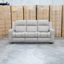 Portside Three Seat Dual-Electric Recliner Lounge - Almond
