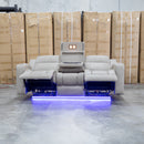 Portside Three Seat Dual-Electric Recliner Lounge - Almond