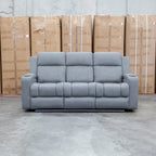 The Portside Three Seat Dual-Electric Recliner Lounge - Shadow available to purchase from Warehouse Furniture Clearance at our next sale event.