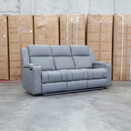 The Portside Three Seat Dual-Electric Recliner Lounge - Shadow available to purchase from Warehouse Furniture Clearance at our next sale event.