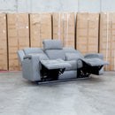 Portside Three Seat Dual-Electric Recliner Lounge - Shadow