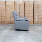 The Portside Three Seat Dual-Electric Recliner Lounge - Shadow available to purchase from Warehouse Furniture Clearance at our next sale event.