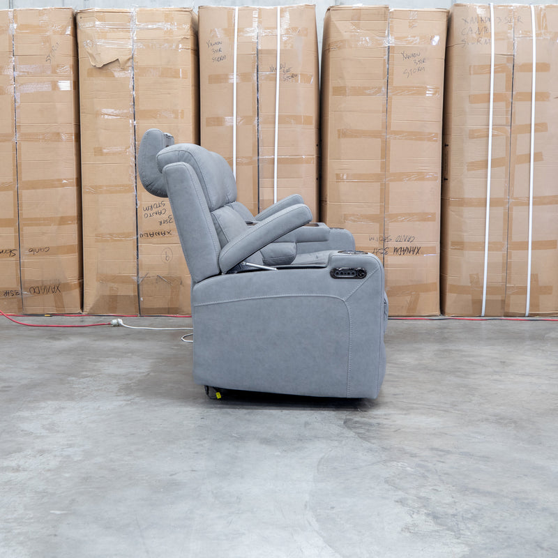 The Portside Three Seat Dual-Electric Recliner Lounge - Shadow