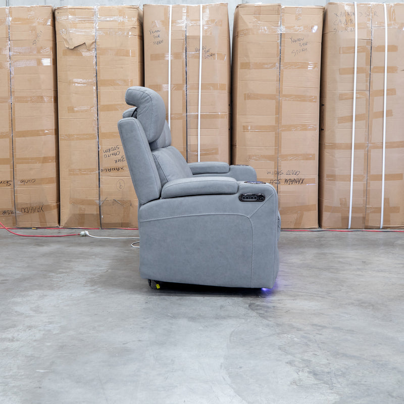 The Portside Three Seat Dual-Electric Recliner Lounge - Shadow