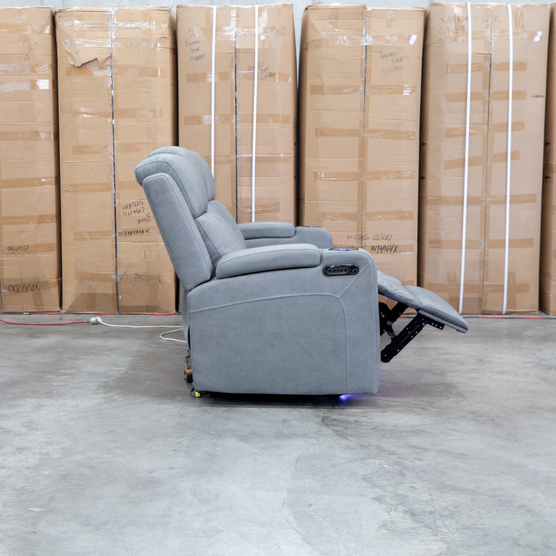 The Portside Three Seat Dual-Electric Recliner Lounge - Shadow