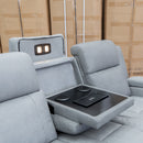 Portside Three Seat Dual-Electric Recliner Lounge - Shadow