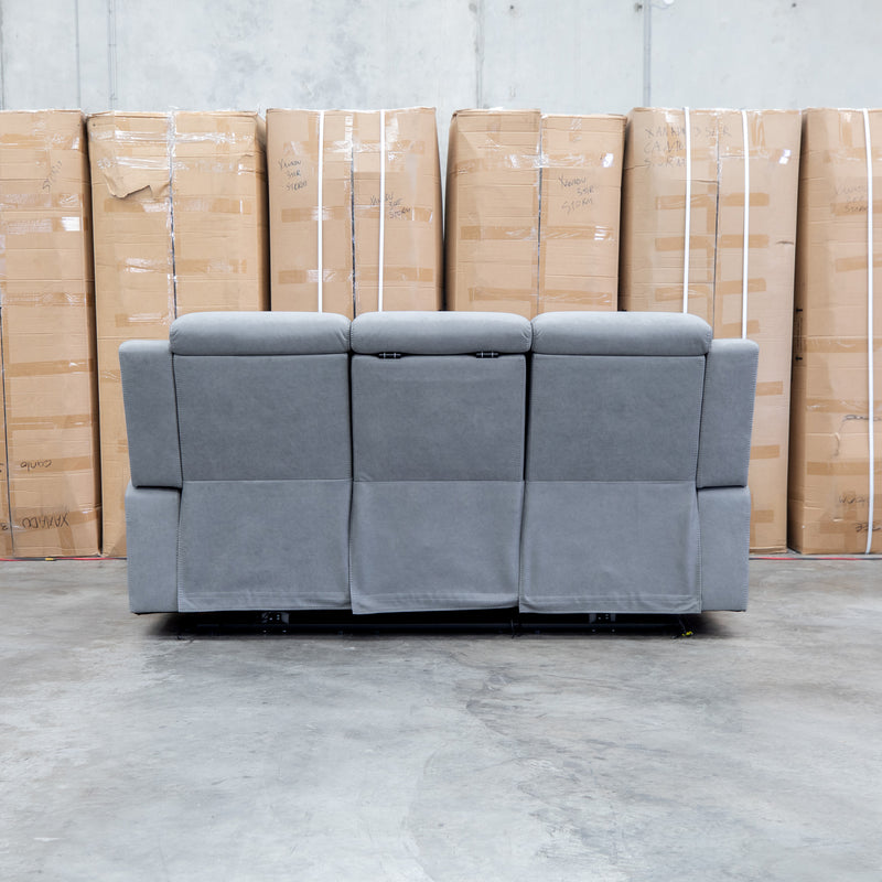 The Portside Three Seat Dual-Electric Recliner Lounge - Shadow
