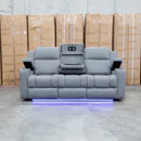 Portside Three Seat Dual-Electric Recliner Lounge - Shadow