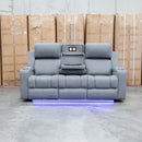 Portside Three Seat Dual-Electric Recliner Lounge - Shadow