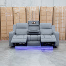 Portside Three Seat Dual-Electric Recliner Lounge - Shadow