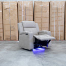 Portside Dual-Electric Single Recliner - Almond