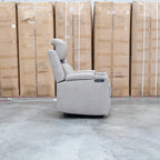 The Portside Dual-Electric Single Recliner - Almond available to purchase from Warehouse Furniture Clearance at our next sale event.