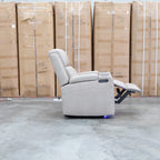 The Portside Dual-Electric Single Recliner - Almond available to purchase from Warehouse Furniture Clearance at our next sale event.