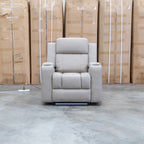 The Portside Dual-Electric Single Recliner - Almond available to purchase from Warehouse Furniture Clearance at our next sale event.