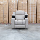 Portside Dual-Electric Single Recliner - Almond