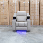 The Portside Dual-Electric Single Recliner - Almond available to purchase from Warehouse Furniture Clearance at our next sale event.