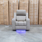 The Portside Dual-Electric Single Recliner - Almond available to purchase from Warehouse Furniture Clearance at our next sale event.