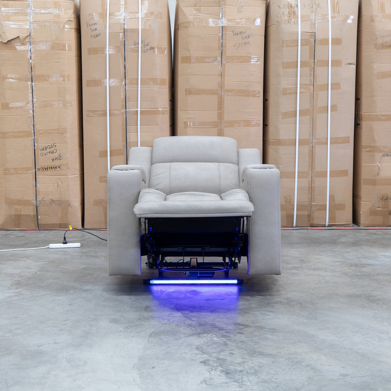 The Portside Dual-Electric Single Recliner - Almond
