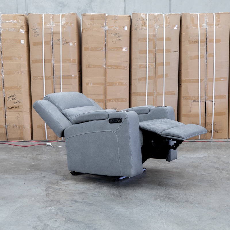 The Portside Dual-Electric Single Recliner - Shadow