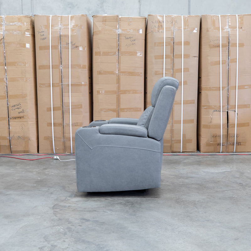 The Portside Dual-Electric Single Recliner - Shadow