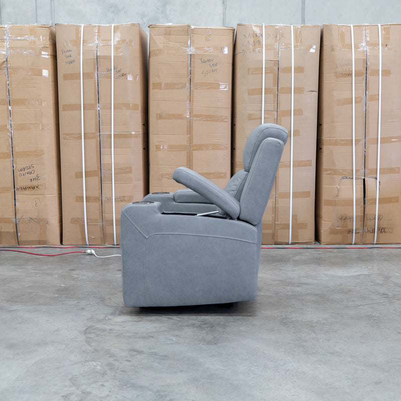 The Portside Dual-Electric Single Recliner - Shadow