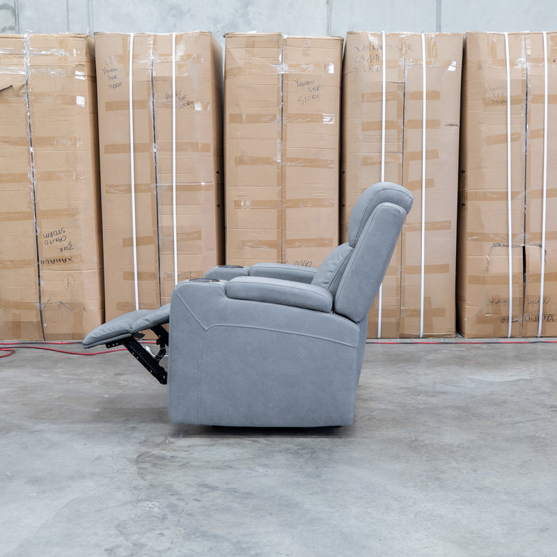 The Portside Dual-Electric Single Recliner - Shadow