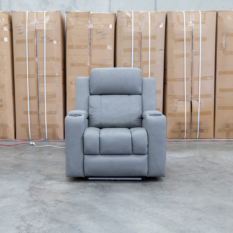 The Portside Dual-Electric Single Recliner - Shadow