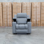 The Portside Dual-Electric Single Recliner - Shadow available to purchase from Warehouse Furniture Clearance at our next sale event.