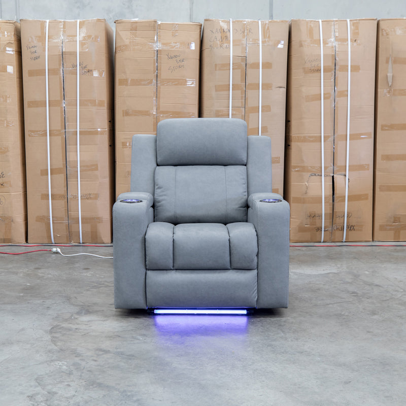 The Portside Dual-Electric Single Recliner - Shadow