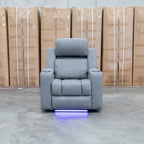 The Portside Dual-Electric Single Recliner - Shadow available to purchase from Warehouse Furniture Clearance at our next sale event.