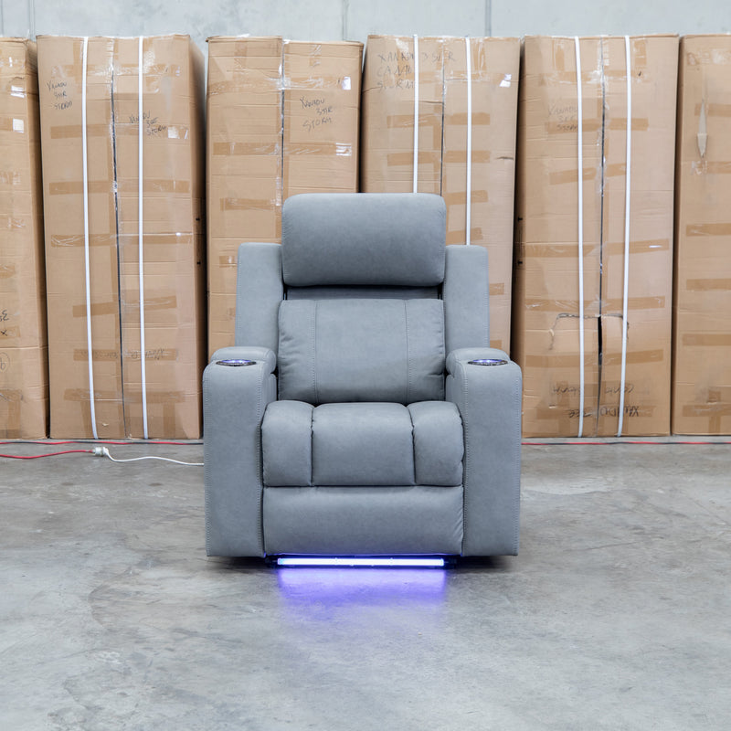 The Portside Dual-Electric Single Recliner - Shadow