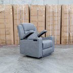 The Portside Dual-Electric Single Recliner - Shadow available to purchase from Warehouse Furniture Clearance at our next sale event.