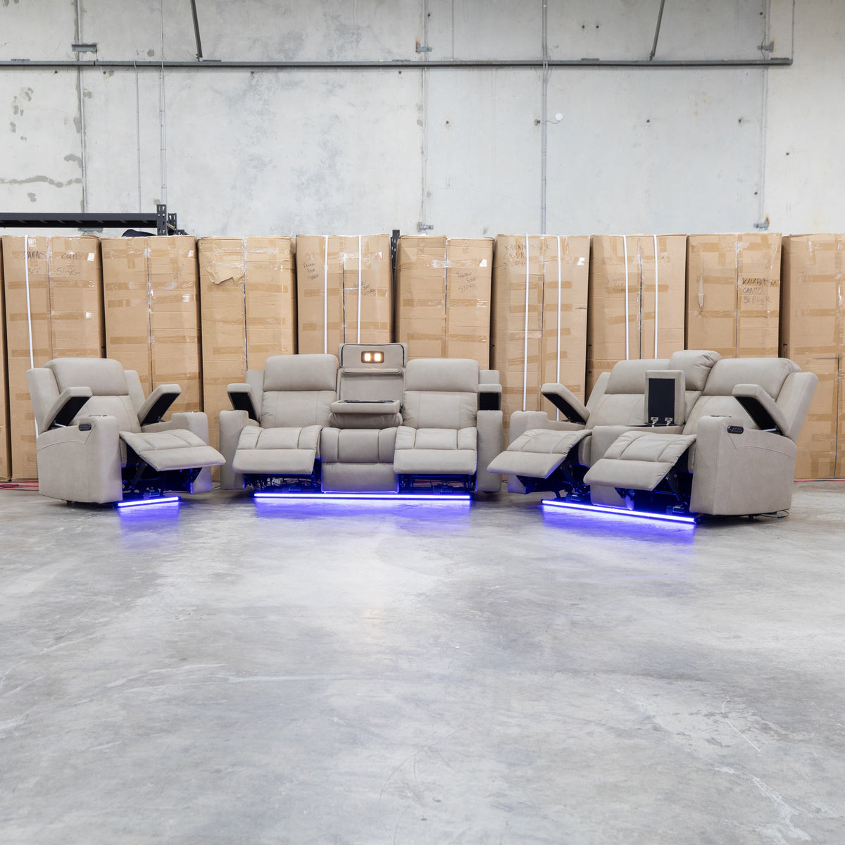 The Portside Dual-Electric Single Recliner - Almond available to purchase from Warehouse Furniture Clearance at our next sale event.