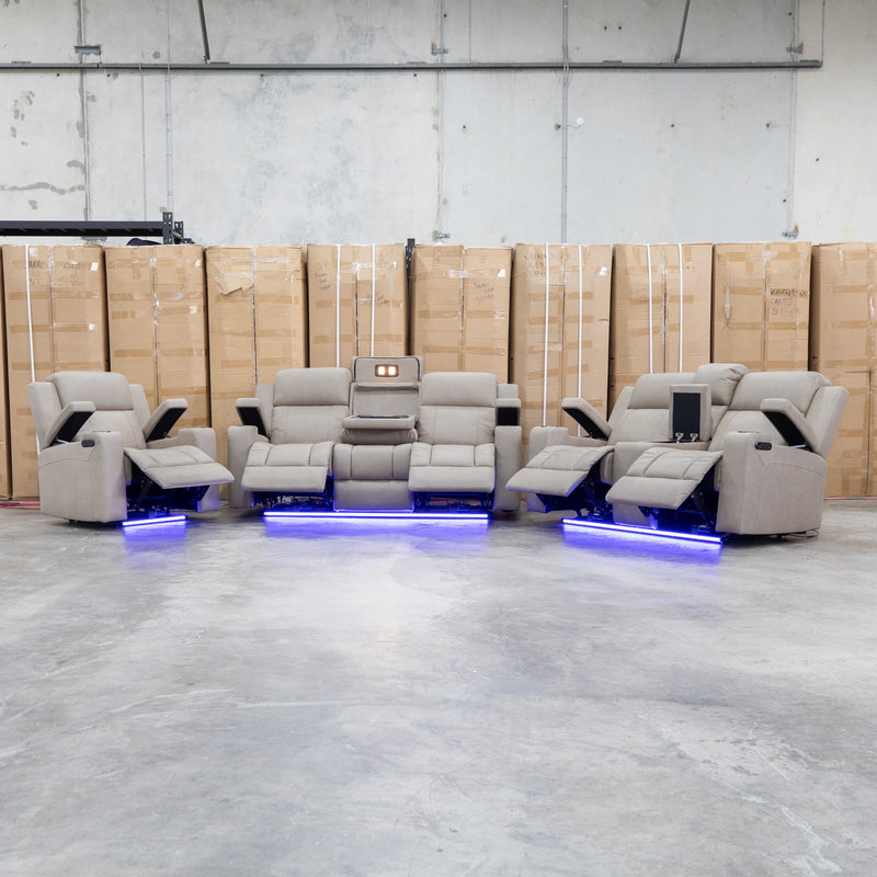 The Portside Dual-Electric Single Recliner - Almond