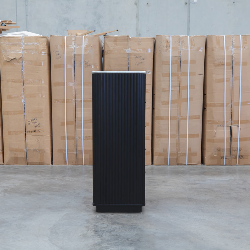 The Province Five Drawer Tallboy - Black & White Jazz Top