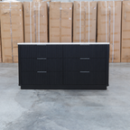 The Province Six Drawer Dresser - Black & White Jazz Top available to purchase from Warehouse Furniture Clearance at our next sale event.