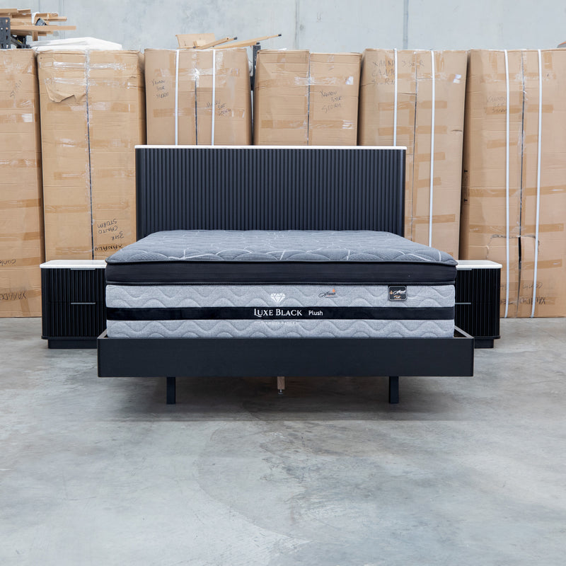 The Province Queen Bed - Black & White Jazz Top