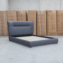 The Quinn Queen Upholstered Bed - Charcoal available to purchase from Warehouse Furniture Clearance at our next sale event.