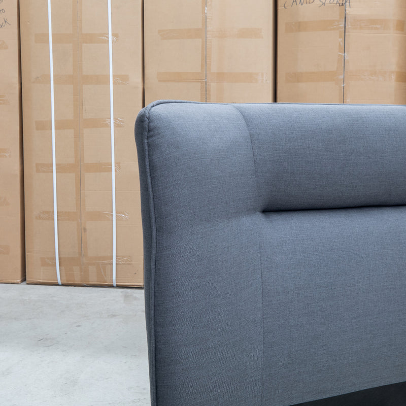 The Quinn King Upholstered Bed - Charcoal